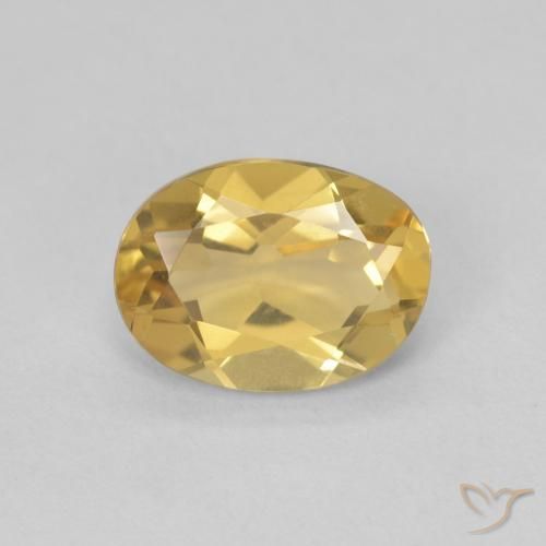 1.12ct طبيعي أصفر فاتح بيريل, بيضوي, VVS