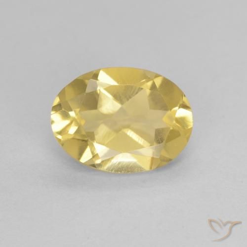 1.17ct طبيعي أصفر فاتح بيريل, بيضوي, VVS