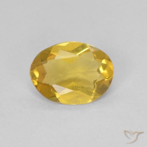 0.94ct طبيعي أصفر غامق بيريل, بيضوي, VVS