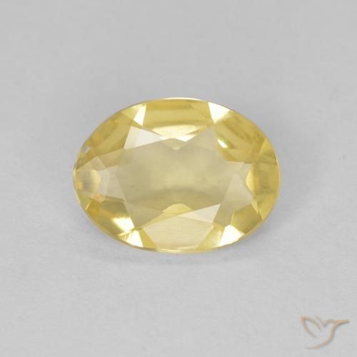 0.82ct طبيعي ذهبى فاتح بيريل, بيضوي, VVS