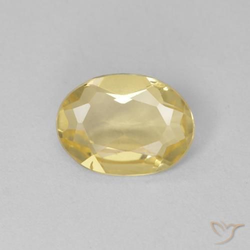 0.80ct طبيعي ذهبى فاتح بيريل, بيضوي, VVS