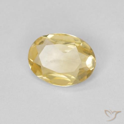 0.84ct طبيعي ذهبى فاتح بيريل, بيضوي, VVS