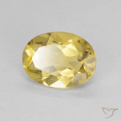 1.75ct طبيعي ذهبى فاتح بيريل, بيضوي, VVS