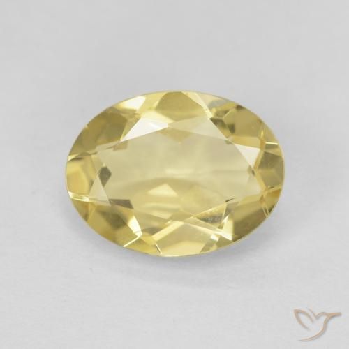 1.48ct طبيعي أصفر فاتح بيريل, بيضوي, VVS