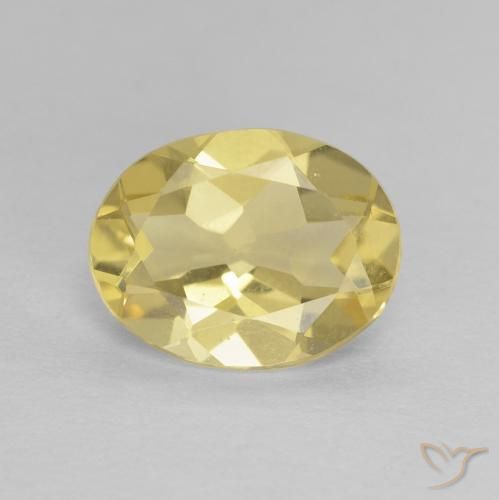 1.54ct طبيعي ذهبى فاتح بيريل, بيضوي, VVS