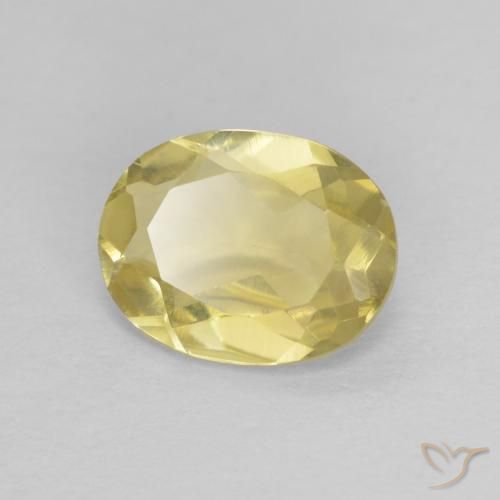 1.00ct طبيعي أصفر ذهبي بيريل, بيضوي, VVS