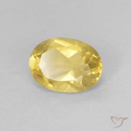 0.83ct طبيعي أصفر عسلى بيريل, بيضوي, VVS