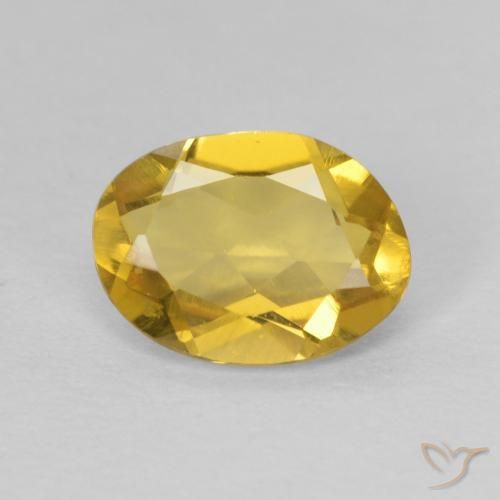 1.01ct طبيعي أصفر عسلى بيريل, بيضوي, VVS