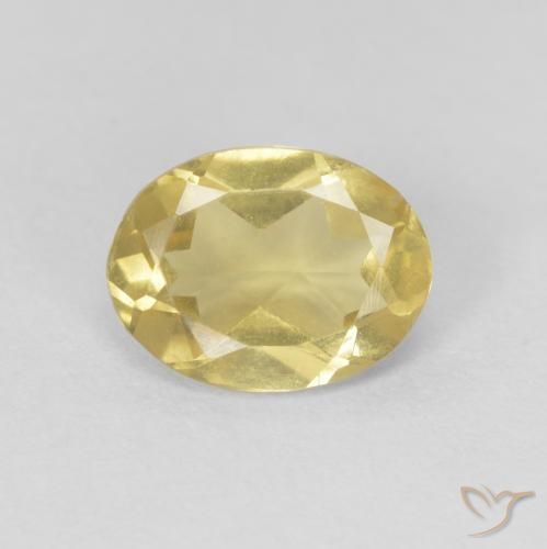1.02ct طبيعي أصفر-ذهبى فاتح بيريل, بيضوي, VVS-VS