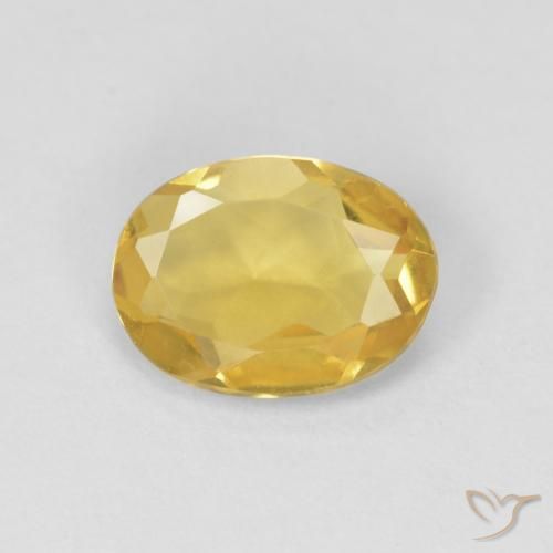 0.94ct طبيعي أصفر غامق بيريل, بيضوي, VVS-VS