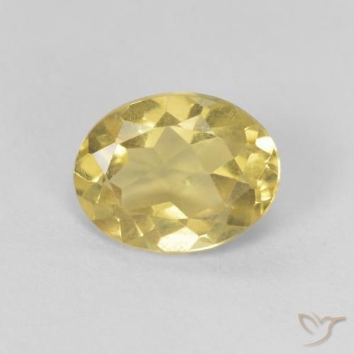 1.12ct طبيعي Medium Light-Yellow بيريل, بيضوي, VVS-VS