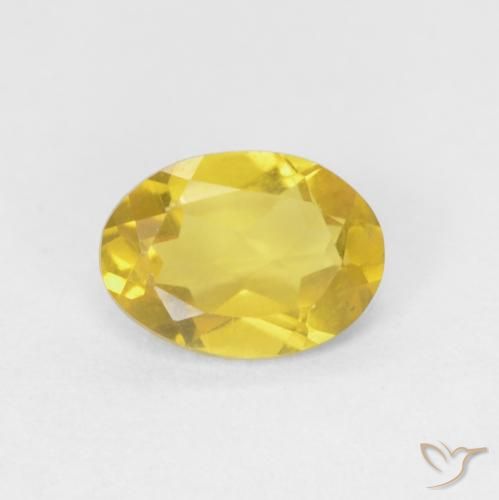 0.70ct طبيعي أصفر عسلى بيريل, بيضوي, VVS-VS
