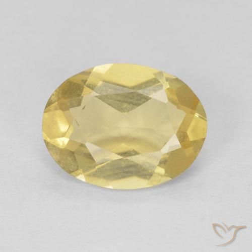 1.05ct طبيعي أصفر-ذهبى فاتح بيريل, بيضوي, VVS-VS