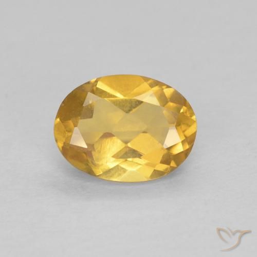 0.76ct طبيعي ذهبي بيريل, بيضوي, VVS-VS