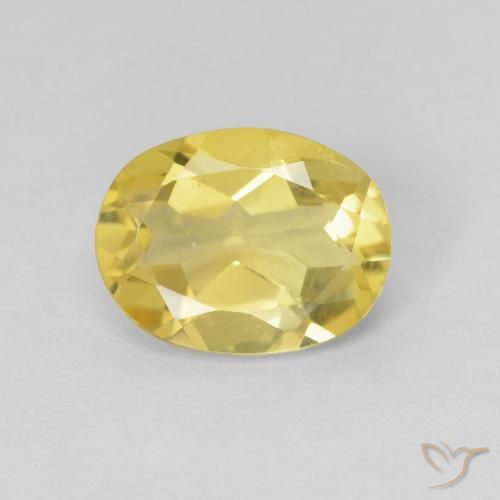 1.49ct طبيعي أصفر-ذهبى فاتح بيريل, بيضوي, VVS-VS