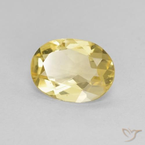 1.19ct طبيعي أصفر-ذهبى فاتح بيريل, بيضوي, VVS-VS