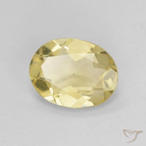 1.50ct طبيعي أصفر-ذهبى فاتح بيريل, بيضوي, VVS-VS