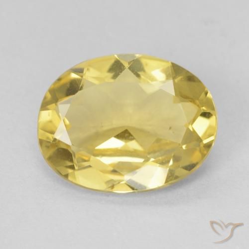2.38ct طبيعي أصفر فاتح بيريل, بيضوي, VVS-VS