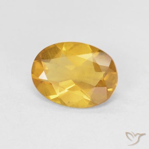 1.32ct طبيعي ذهبى-برتقالى بيريل, بيضوي, قليلا جدا