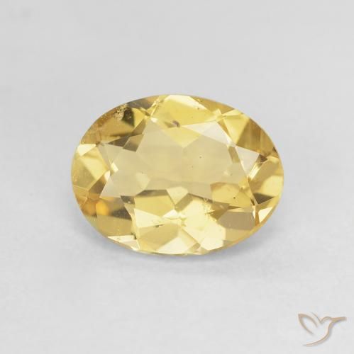 1.59ct طبيعي أصفر النحلة بيريل, بيضوي, قليلا جدا