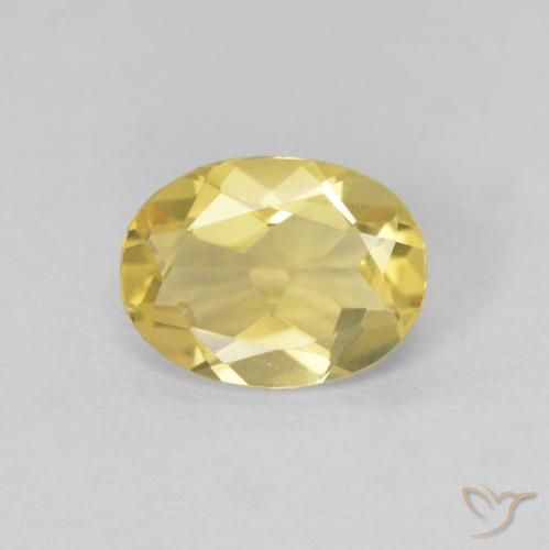 1.53ct طبيعي ذهبى فاتح بيريل, بيضوي, VVS