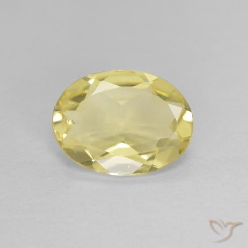 1.41ct طبيعي أصفر فاتح بيريل, بيضوي, VVS