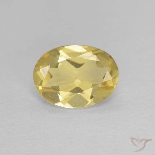 1.33ct طبيعي أصفر فاتح بيريل, بيضوي, VVS