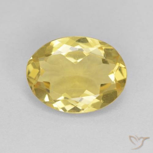 2.09ct طبيعي ذهبى فاتح بيريل, بيضوي, VVS