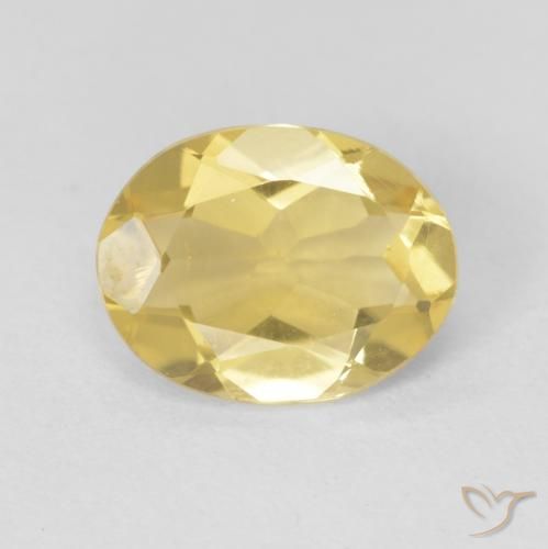 1.56ct طبيعي ذهبى فاتح بيريل, بيضوي, قليلا جدا