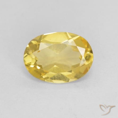 1.10ct طبيعي ذهبى فاتح بيريل, بيضوي, قليلا جدا