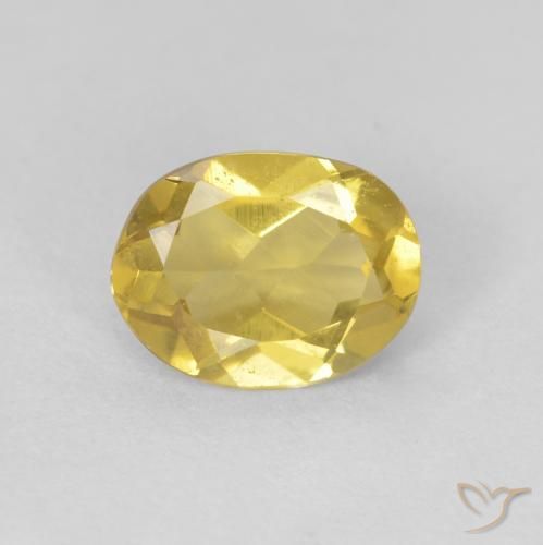 1.17ct طبيعي أصفر-ذهبى فاتح بيريل, بيضوي, قليلا جدا