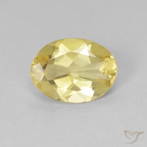 1.54ct طبيعي ذهبى فاتح بيريل, بيضوي, VVS-VS