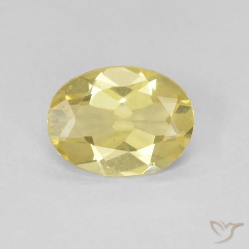 1.34ct طبيعي ذهبى فاتح بيريل, بيضوي, VVS-VS