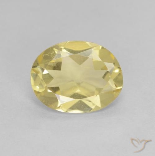 1.54ct طبيعي أصفر-ذهبى فاتح بيريل, بيضوي, VVS-VS