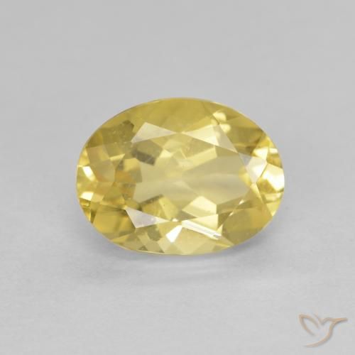 1.73ct طبيعي أصفر-ذهبى فاتح بيريل, بيضوي, VVS-VS