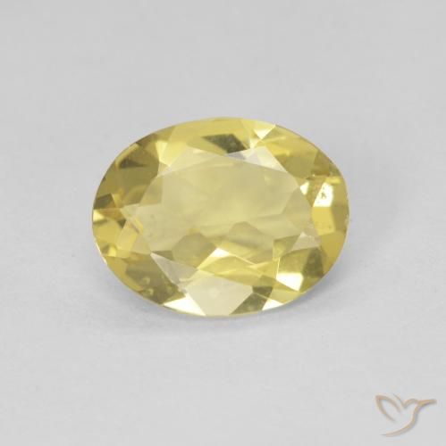 1.29ct طبيعي أصفر-ذهبى فاتح بيريل, بيضوي, VVS-VS