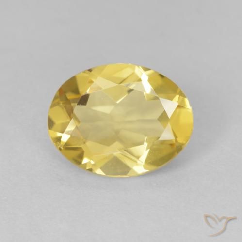 1.74ct طبيعي أصفر-ذهبى فاتح بيريل, بيضوي, VVS-VS