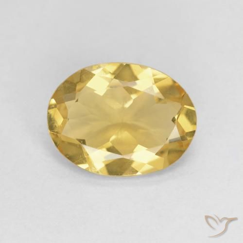 1.59ct طبيعي أصفر فاتح بيريل, بيضوي, VVS