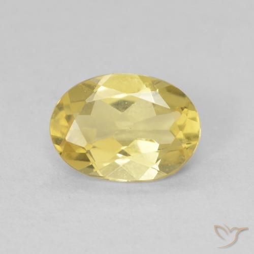 0.99ct طبيعي ذهبى فاتح بيريل, بيضوي, VVS-VS