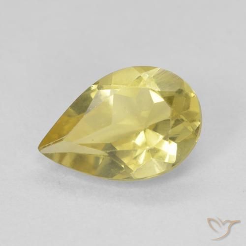 1.19ct طبيعي ذهبى فاتح بيريل, شكل الكمثرى, VVS-VS