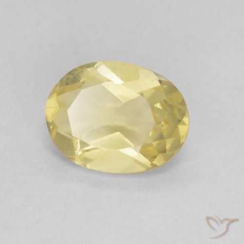 1.14ct طبيعي أصفر فاتح بيريل, بيضوي, VVS-VS