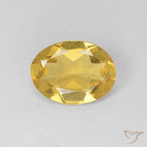 1.35ct طبيعي أصفر عسلى بيريل, بيضوي, VVS
