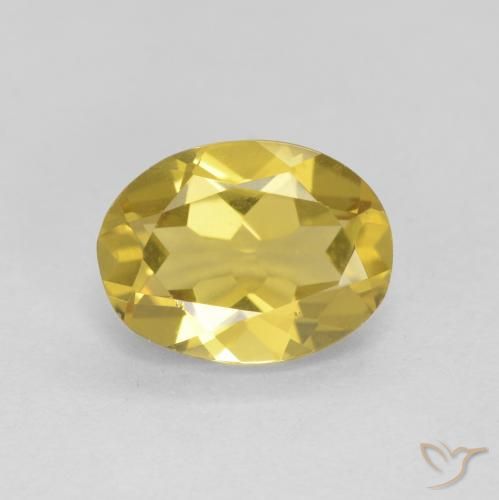 1.68ct طبيعي ذهبى فاتح بيريل, بيضوي, VVS