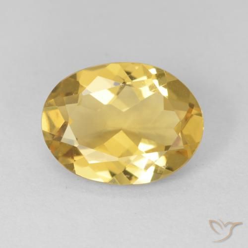 1.89ct طبيعي أصفر فاتح بيريل, بيضوي, VVS
