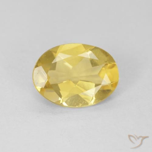 1.35ct طبيعي أصفر-ذهبى فاتح بيريل, بيضوي, VVS