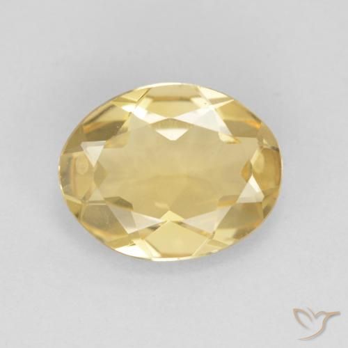 1.83ct طبيعي أصفر-ذهبى فاتح بيريل, بيضوي, VVS