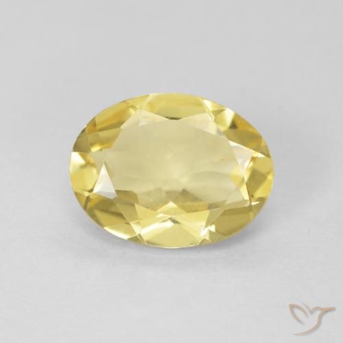 1.54ct طبيعي أصفر-ذهبى فاتح بيريل, بيضوي, VVS