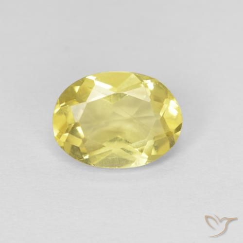 1.15ct طبيعي أصفر عسلى فاتح بيريل, بيضوي, قليلا جدا