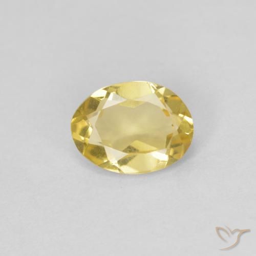 0.65ct طبيعي أصفر-ذهبى فاتح بيريل, بيضوي, VVS-VS