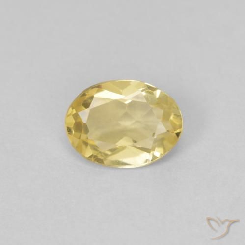 0.62ct طبيعي ذهبى فاتح بيريل, بيضوي, VVS-VS